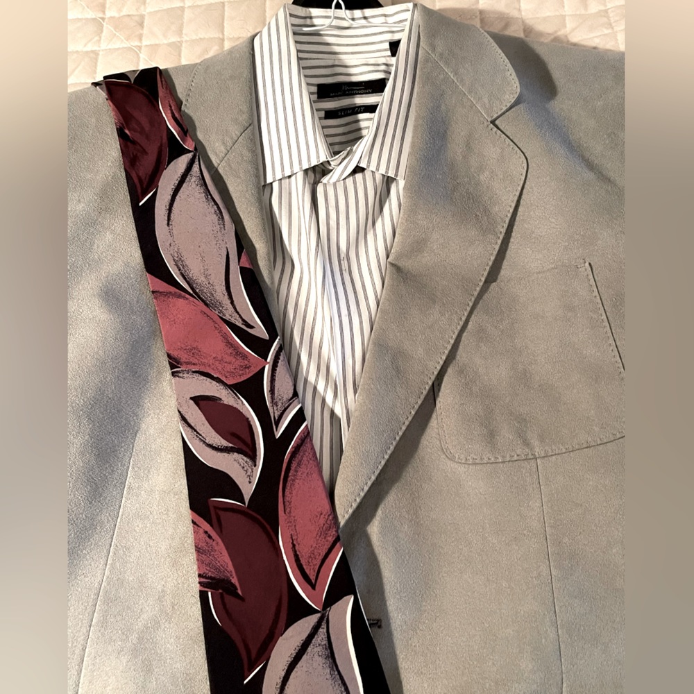 Vintage Gray Ultrasuede blazer